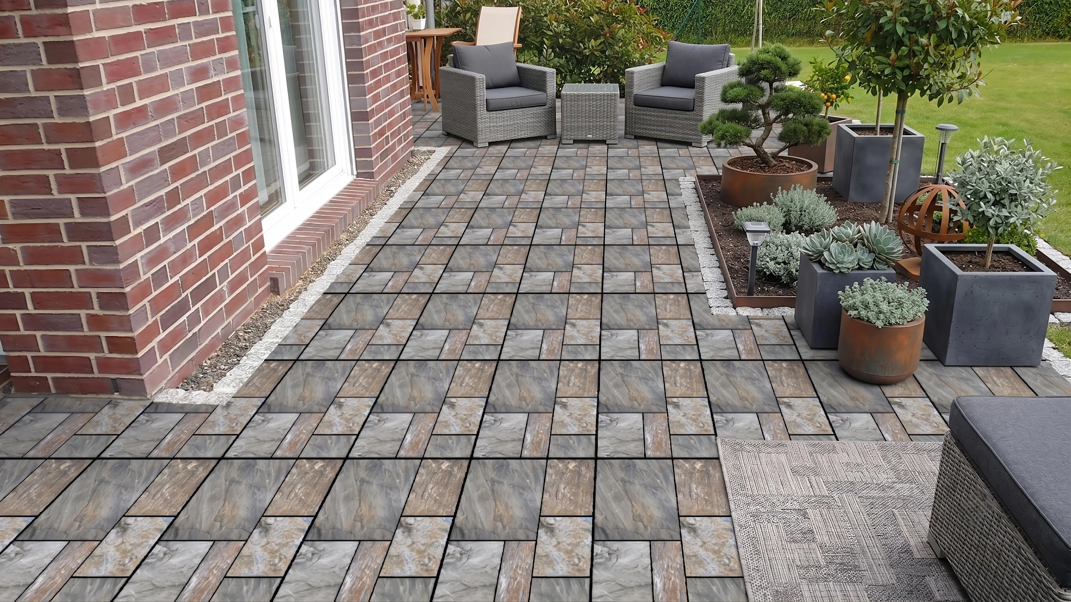 Heavy Duty Hexagonal Outdoor Parking Tiles
